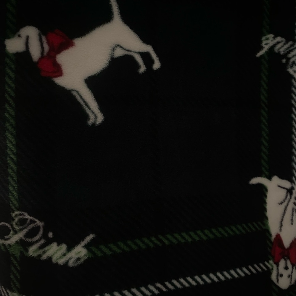 PINK Victoria's Secret Black and White Dog Blanket